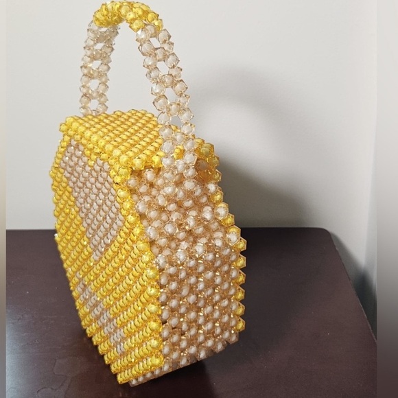 New Handmade Beaded Purse Satchel Bag - Picture 2 of 6